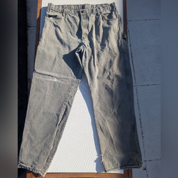 Dickies Other - Vintage Dickies 100% Cotton Army Green Cargo Chinos 38x32